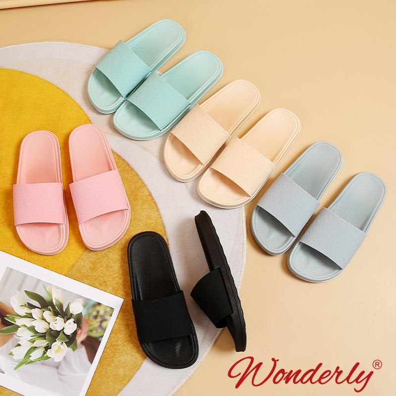 V202-A31 [WONDERLY] Sandal Selop Karet Wanita Sendal Slop Cewek Wonderly Sandal Slides Warna Sandal Slides Pastel Sandal Rumah