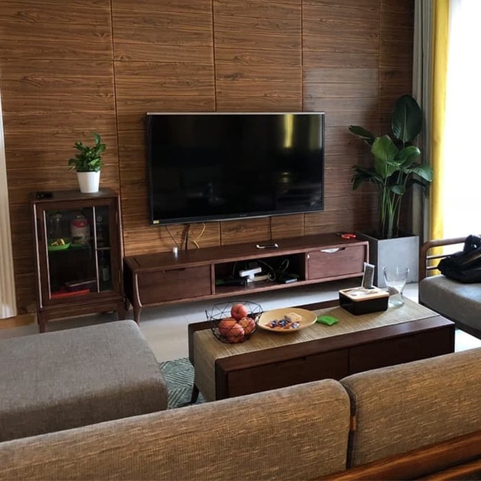 Fr014727 Semua Gratis - Wallpaper Kayu / 70*70Cm / Wallpaper Dinding 3D Foam / - Kayu Abu Rfr201R515
