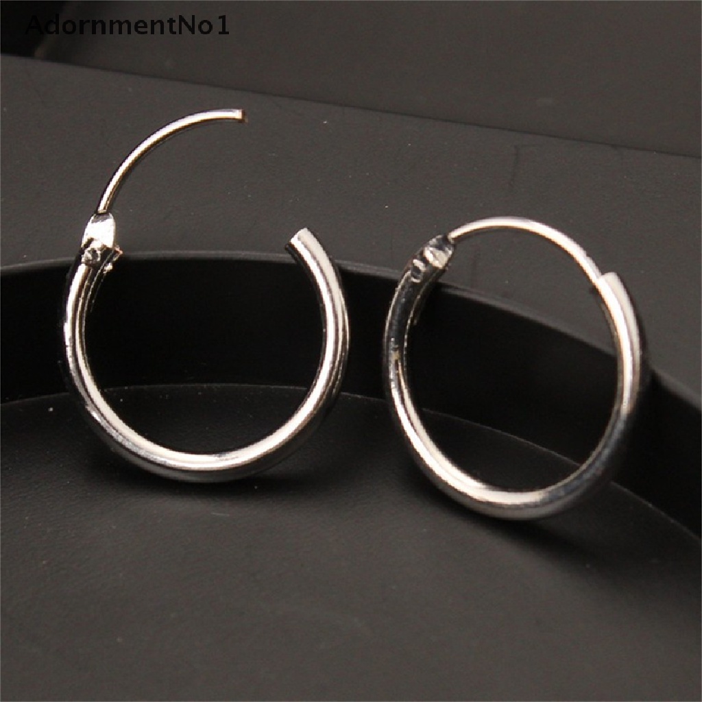 (AdornmentNo1) Anting Bulat Besar Klasik Bahan Stainless Steel Untuk Wanita