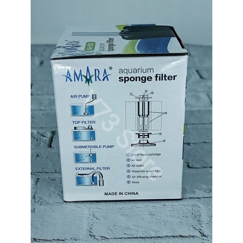 AMARA AA 933 AQUARIUM SPONGE FILTER / BIO SPONGE FILTER  / BIOFOAM AMARA