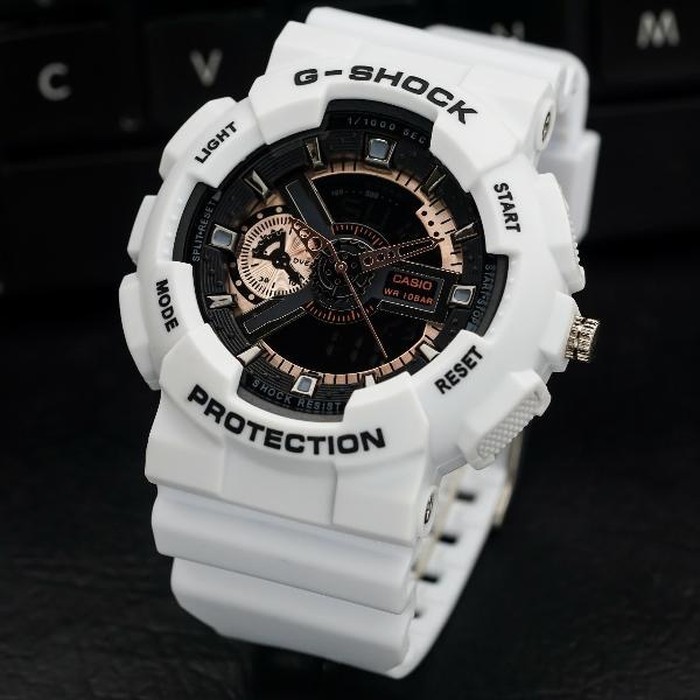 TERMURAH G SHOCK GA 110 GSHOCK GA110 PUTIH ROSE GOLD Diskon