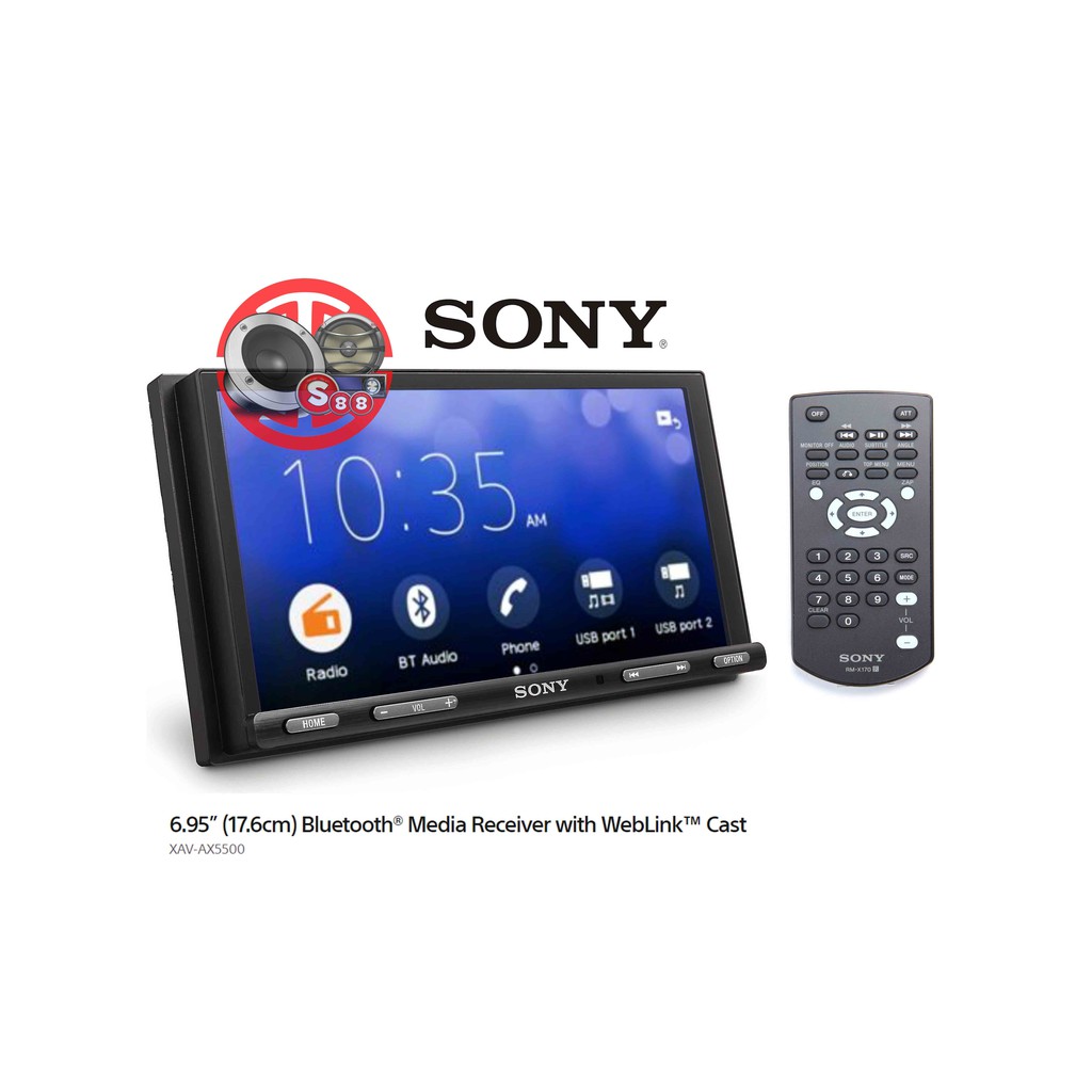 Sony XAV-AX5500 Double Din 6.95 inch Android Auto Apple Carplay Weblink Extra Bass TM 4x55W
