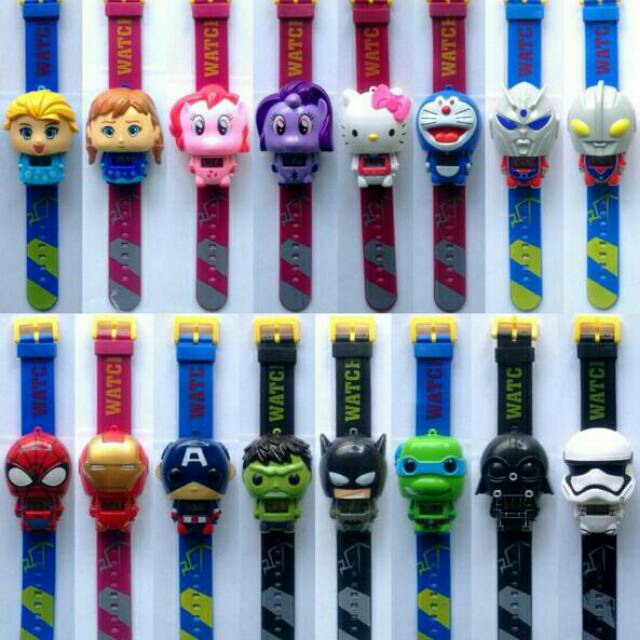 (Dikirim Dari Jakarta) Jam Tangan Anak Digital Character Multifunction Rubber