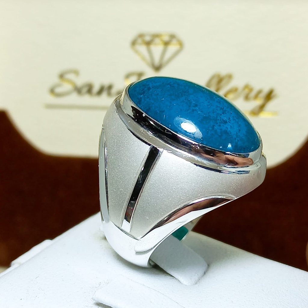 Cincin Pria Perak 950/925 Emban Kosongan EB06 – Batu Mulia Akik, Custom Handmade, Cincin Fashion Pri