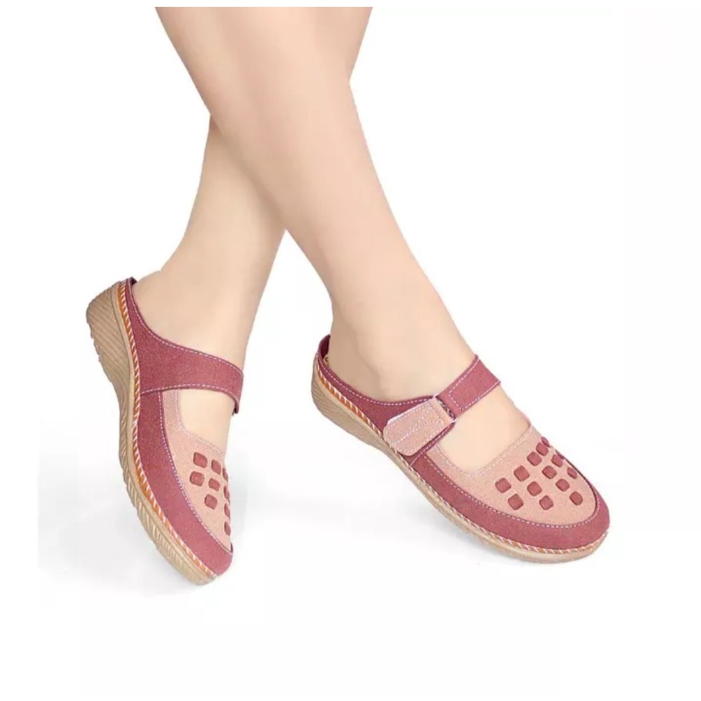 SEPATU SANDAL WANITA SLOP LASER MULES/BISA BAYAR DI TEMPAT/COD