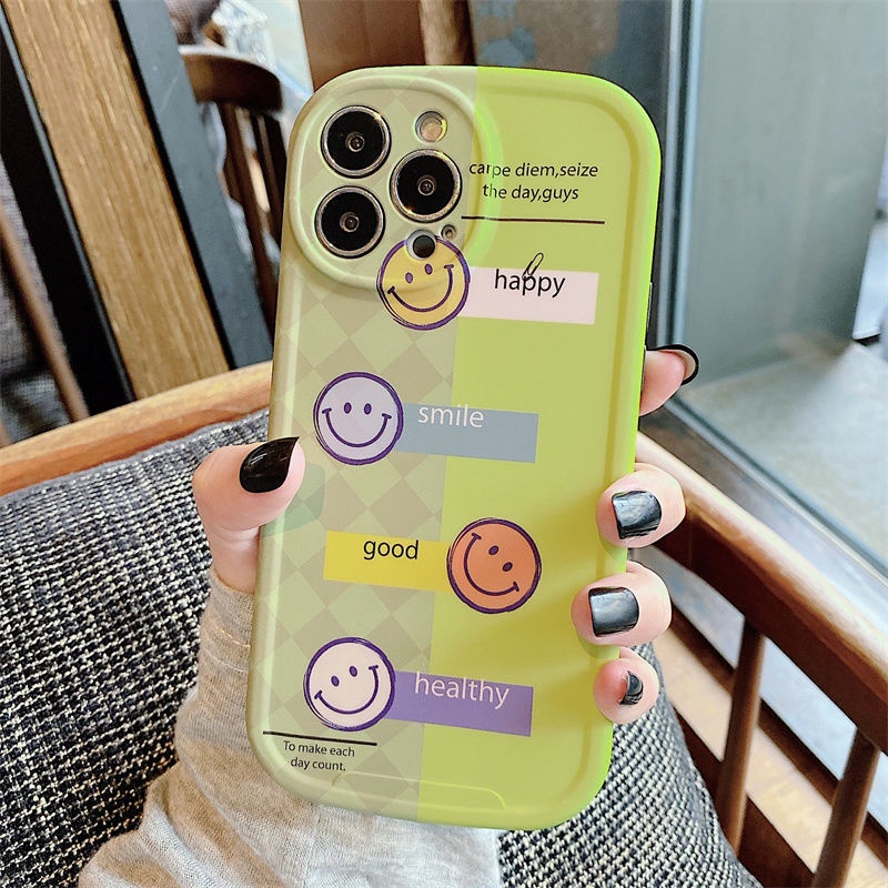 Case Motif Smiley Face Untuk iphone 12 13 11 Pro Max X Xs Max Xr Pam3