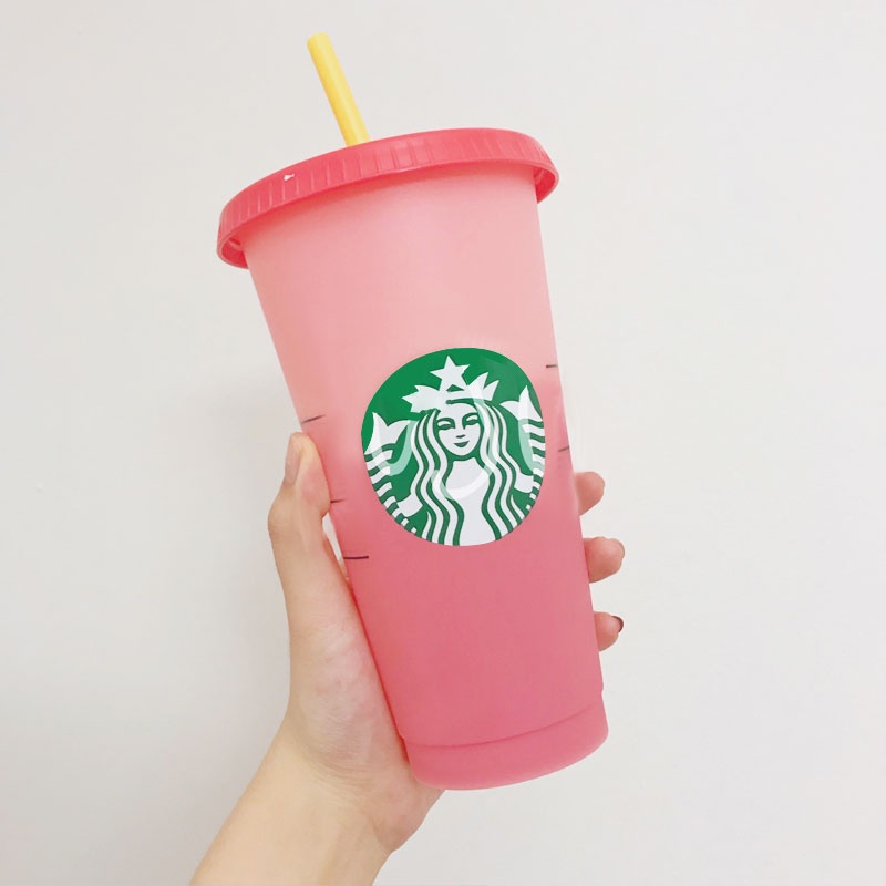 Tumbler Starbucks Color Changing Cups Merah Berubah Warna Colour Reusable Cup