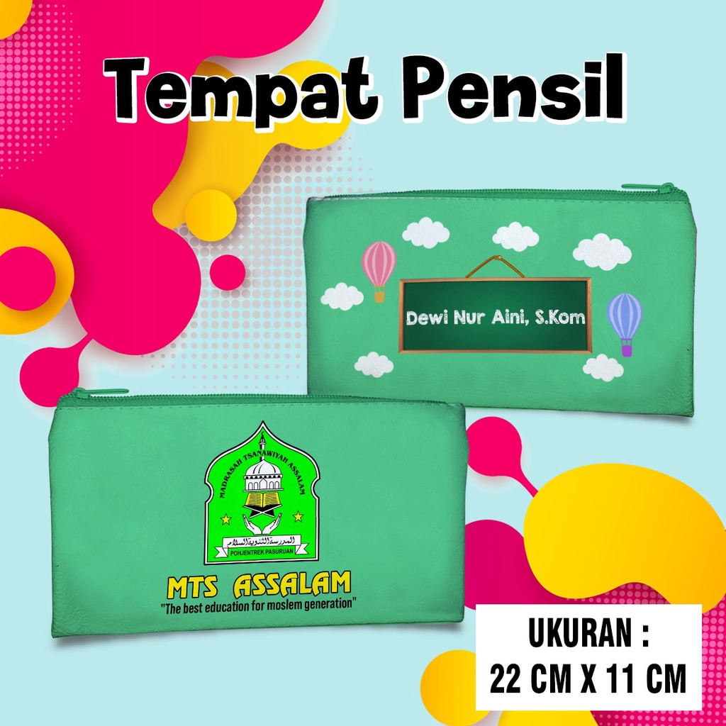 

Tempat Pensil Case Pipih Custom Desain