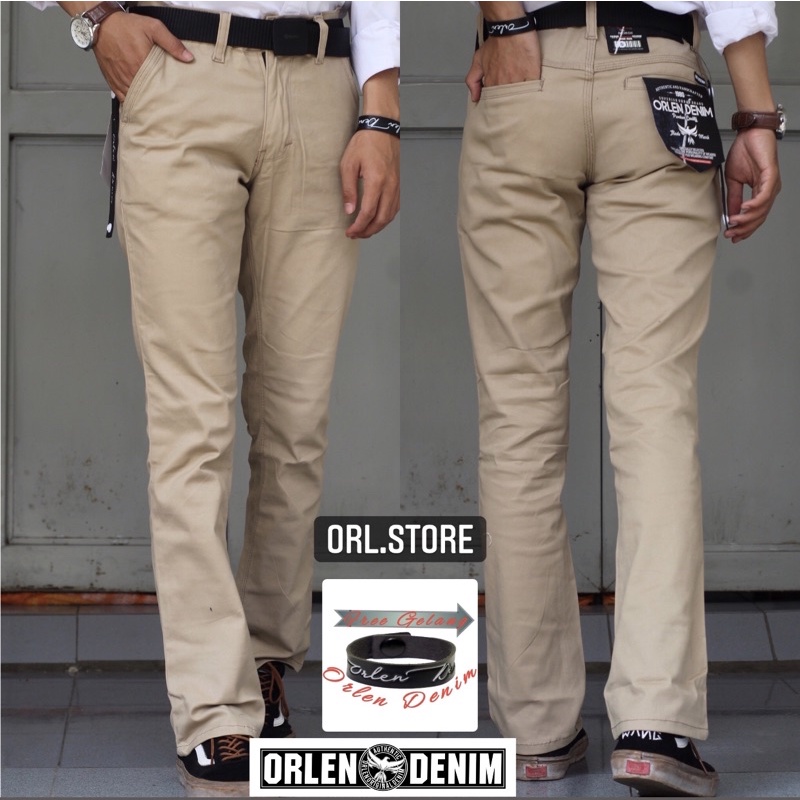 ORLEN DENIM_Celana Chino Cutbray Pria Original / Cutbray Pria Celana Katun Cutbray