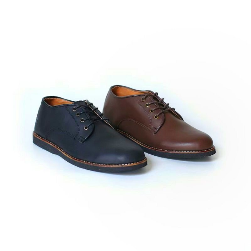 CAZZANOVA|WOLF x CASPIAN |Marco Black | Sepatu Pantofel Hitam Pria Pantopel Tali Formal Casual Kerja Cowok Ori