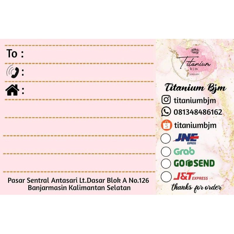 

Stiker Alamat Mini 10x7 isi 168 pcs