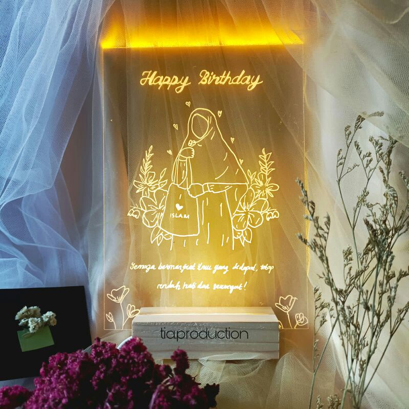 Kado akrilik A5 costume foto aesthetic kado ulang tahun wanita cetak foto gift kado ulang tahun wedd