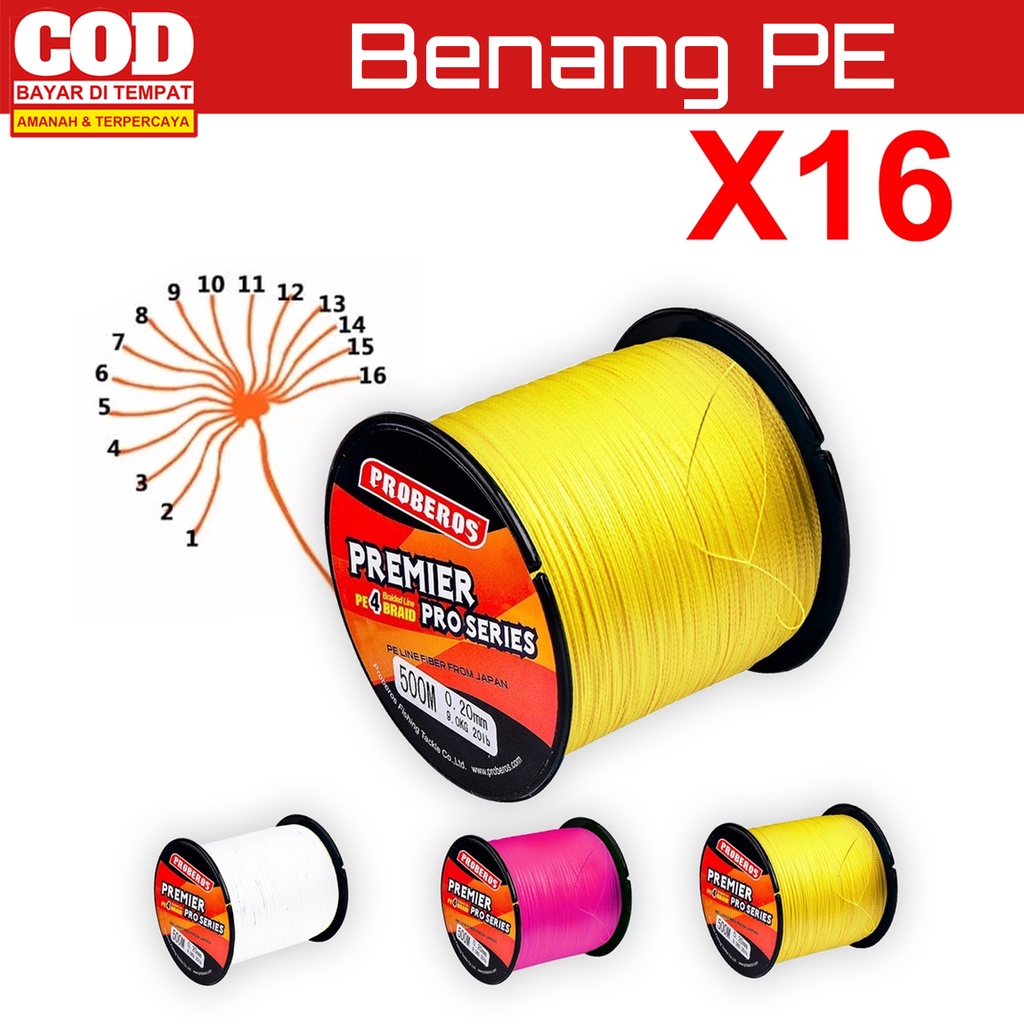 PE X16 Benang Pancing Meteran Super PE Ultra Smooth