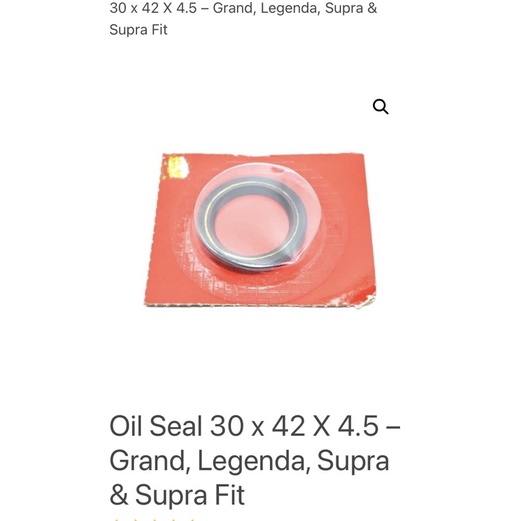 91201GB4691 Seal Stater Besar Kecil Oil Seal 30X42X4.5 – 18.9X28X5 Astrea Grand Legenda Supra Revo 100cc Prima Star&amp; Supra Fit 91202GB4692