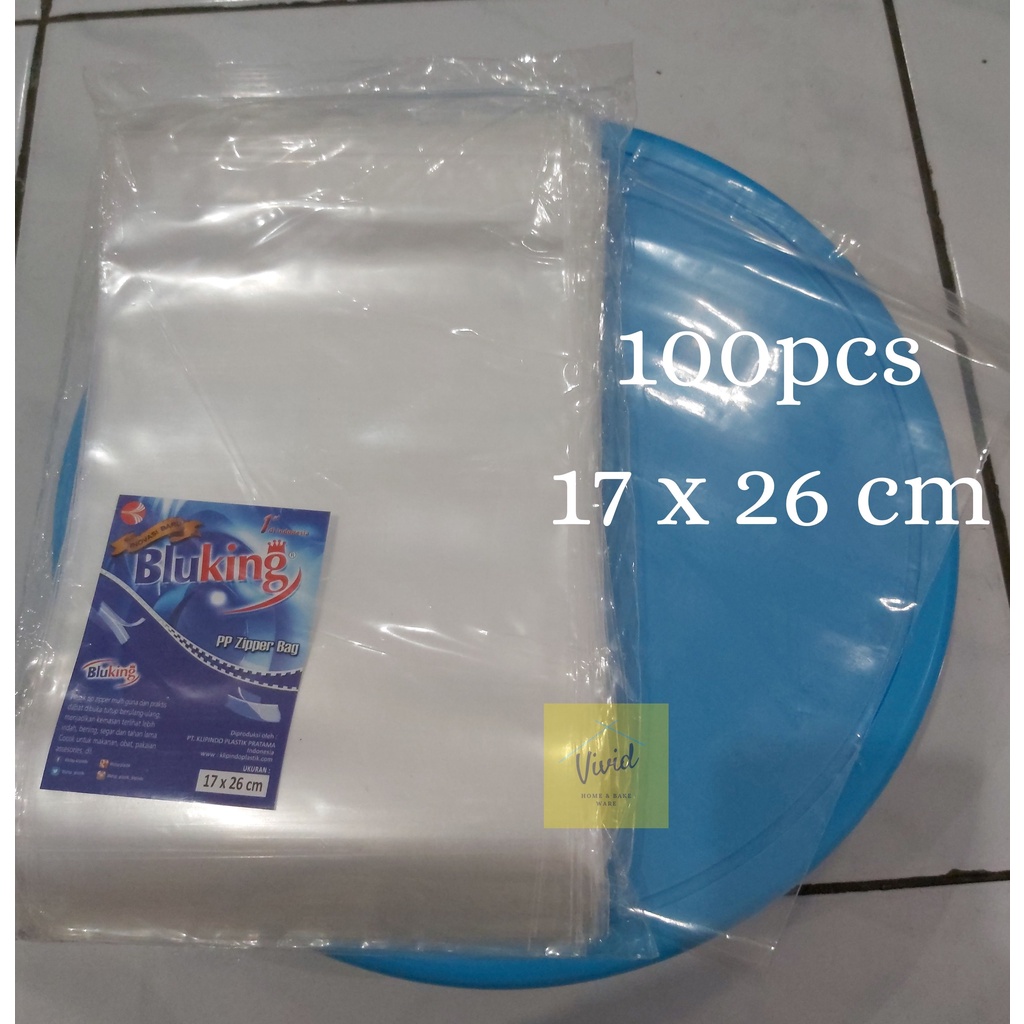 BLUKING Klip PP 17 x 26 CM - Kantong Plastik Klip Sealer Bening (100 pcs)