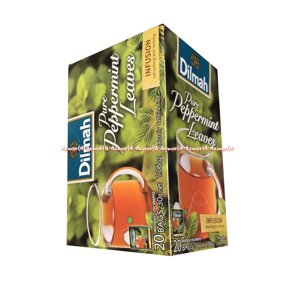 Dilmah Pure Peppermint Leaves Infusion 20Tea Bag Teh Rasa Mint Daun Mint