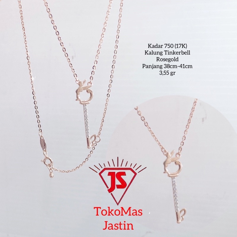 KALUNG NEW TINKERBELL ROSEGOLD KADAR 750/17K