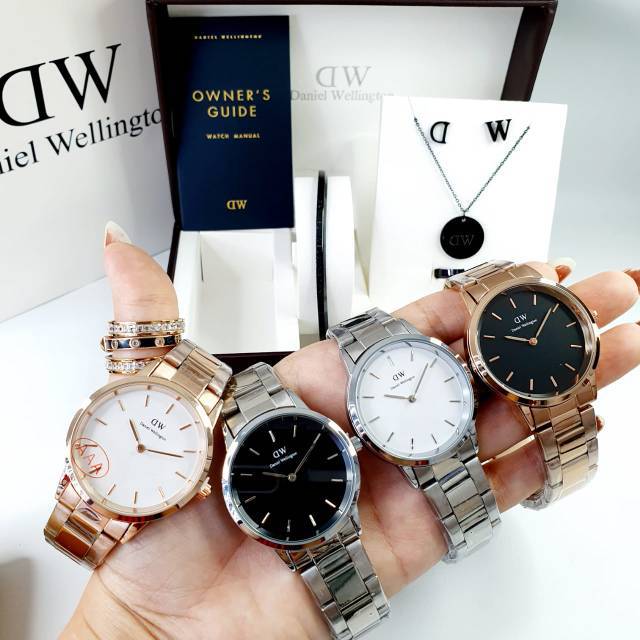 [FULL SET] Jam Tangan Wanita DW Rantai Solid Paket Super