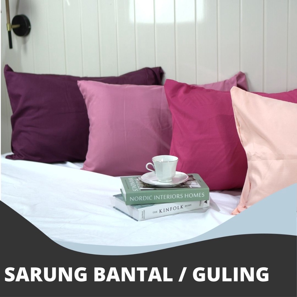 Sarung Bantal Polos - Sarung Guling Polos - Sarban 50 X 70cm - Sargul 40 X 100cm - Sandy Collection New Color