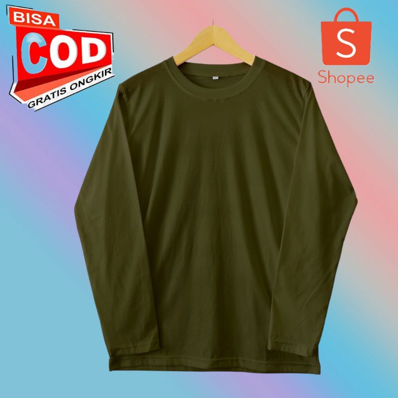 (LONGSLEEVE) KAOS polos LENGAN panjang WANITA baju TANGAN panjang CEWEK fashion DISTRO termurah PAKA