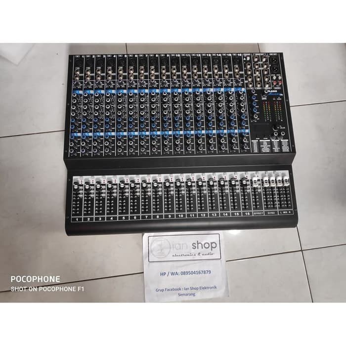 Mixer Audio Alesis Mixer-16 Mixer16 Mixer Alesis 16 Microverb4 16 Channel Full Mic Efek Alesis 199 Digital DSP