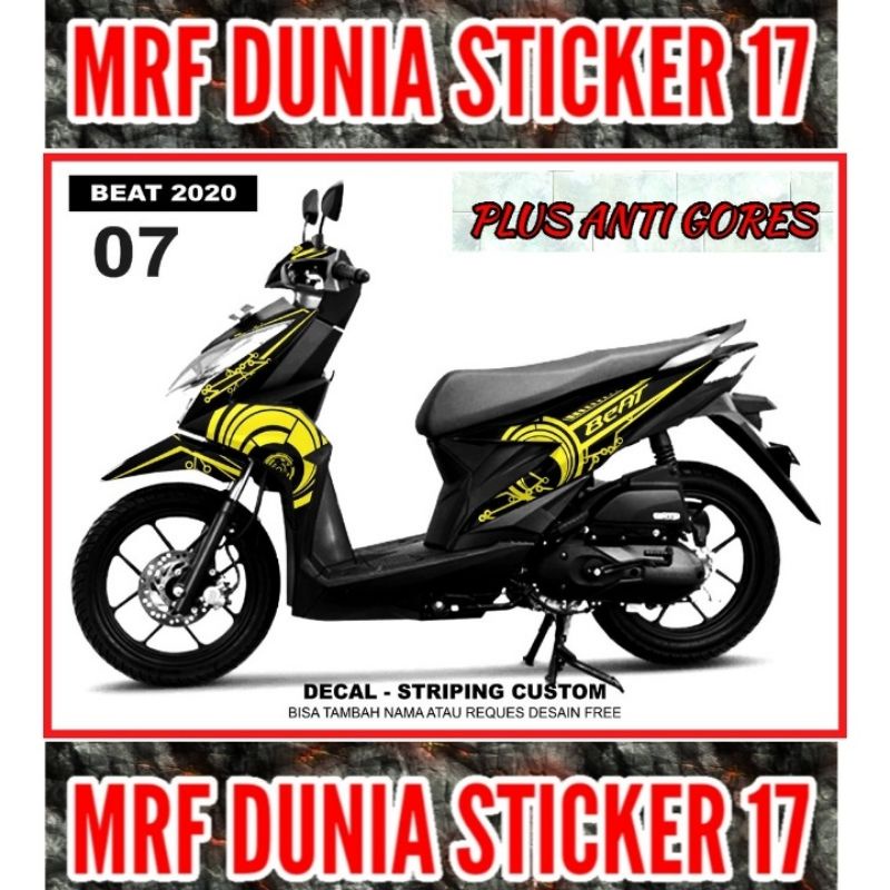 Sticker Decal Motor Beat 2020 Full Body dekal motor Beat 2020 Full Body Stiker Striping motor Beat 2
