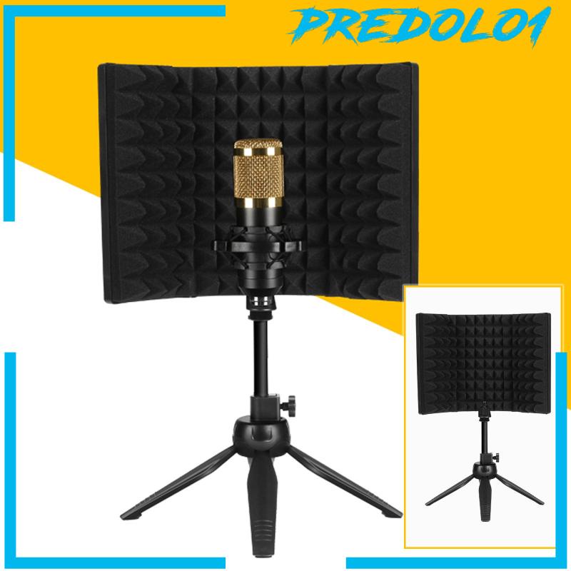 [PREDOLO1] Microphone Isolation Shield, 3-Panel Mic Sound Absorbing Foam Recording