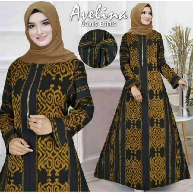GAMIS TERBARU GAMIS SYARI GAMIS KEKINIAN MUSLIM BAJU TENUN ETNIK JEPARA PROMO