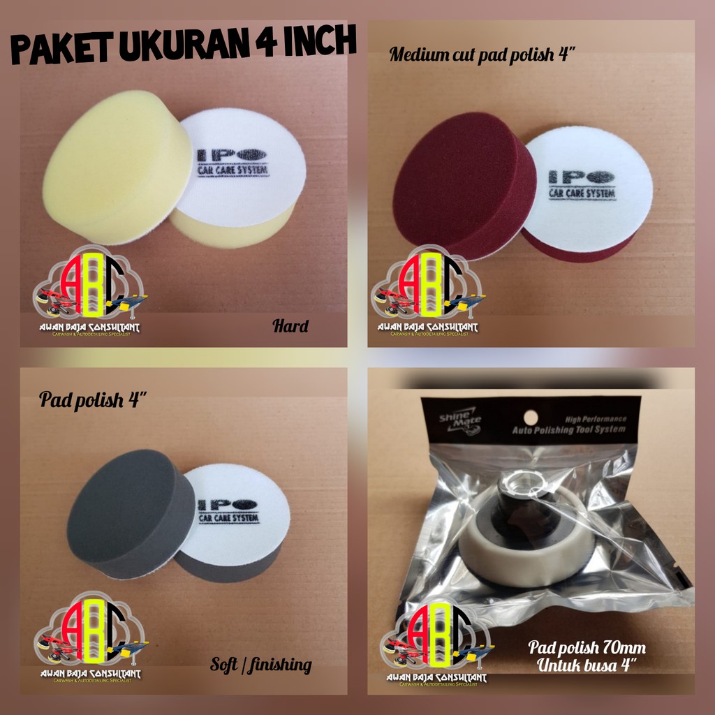 Busa poles  4inch 1set + backup plates 70mm