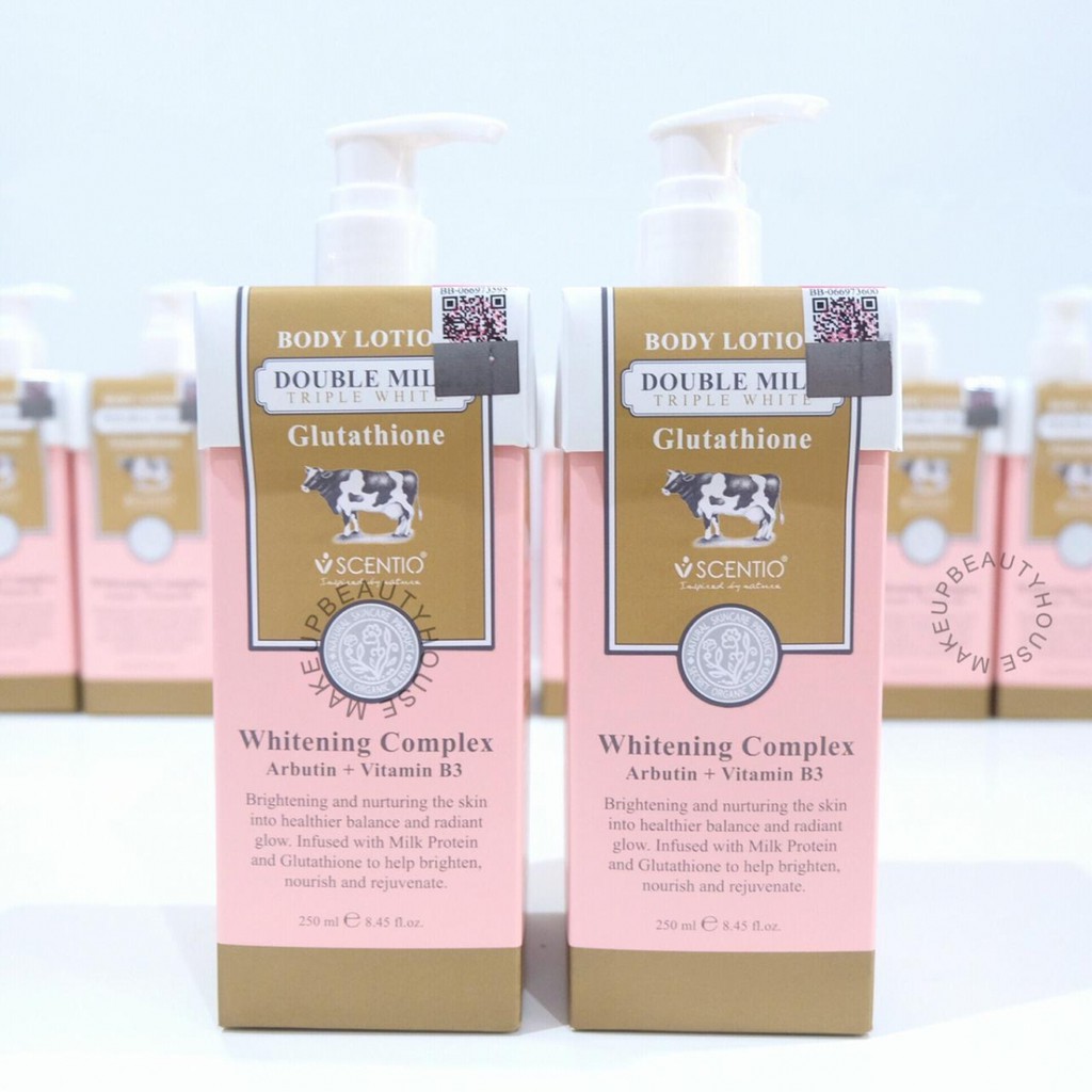 Jual Scentio Body Lotion Double Milk Triple White Glutathione Body