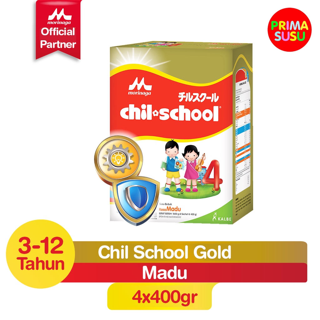 Chil School 4 1600 Gr, Madu, Vanila Dus Utuh