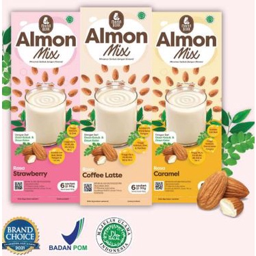 MamaBear Almon Mix 6 varian rasa Cokelat Coffee Alpukat Strawberry, Taro Caramel | Pelancar ASI | ASI Booster