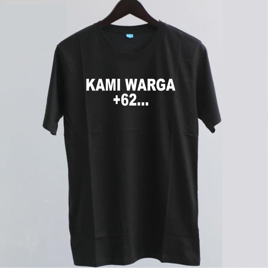 KAOS BAJU SABLON WARGA +62 POLYFLEX COMBED