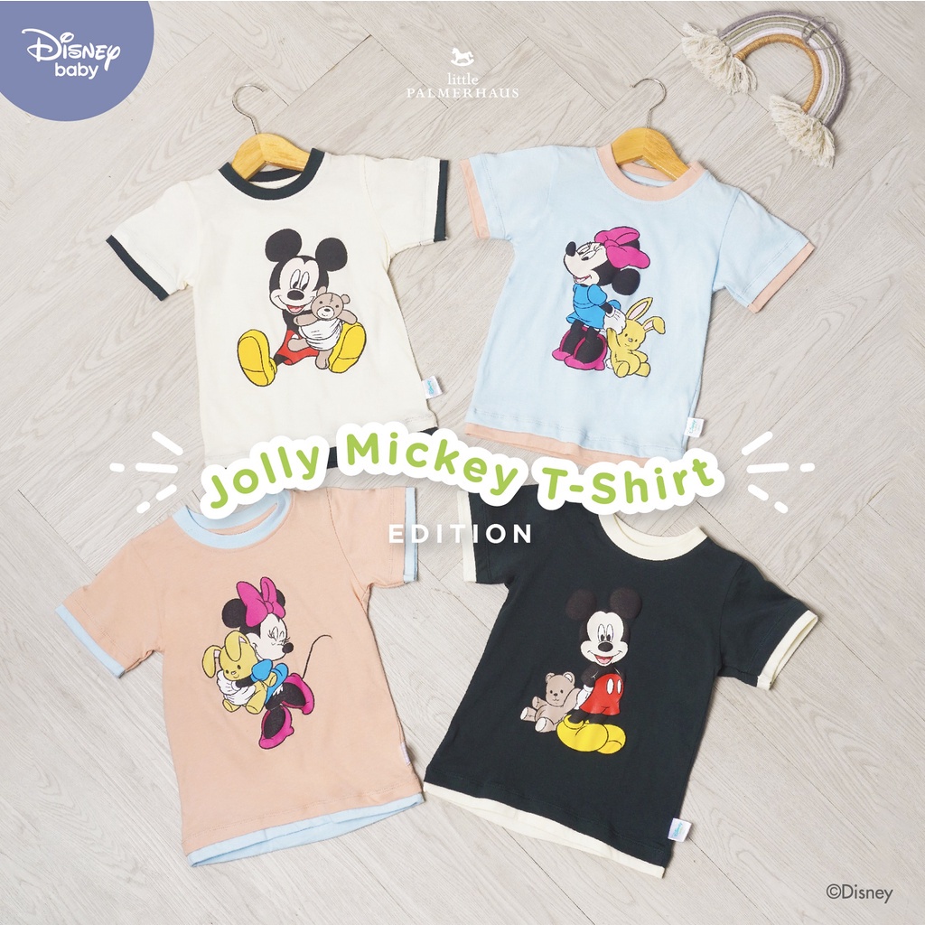 PROMO 7.7 PROMO BAJU LEBARAN LITTLE PALMERHAUS DISNEY JOLLY MICKEY T-SHIRT ATASAN ANAK BAJU ATASAN ANAK 0-3 TAHUN