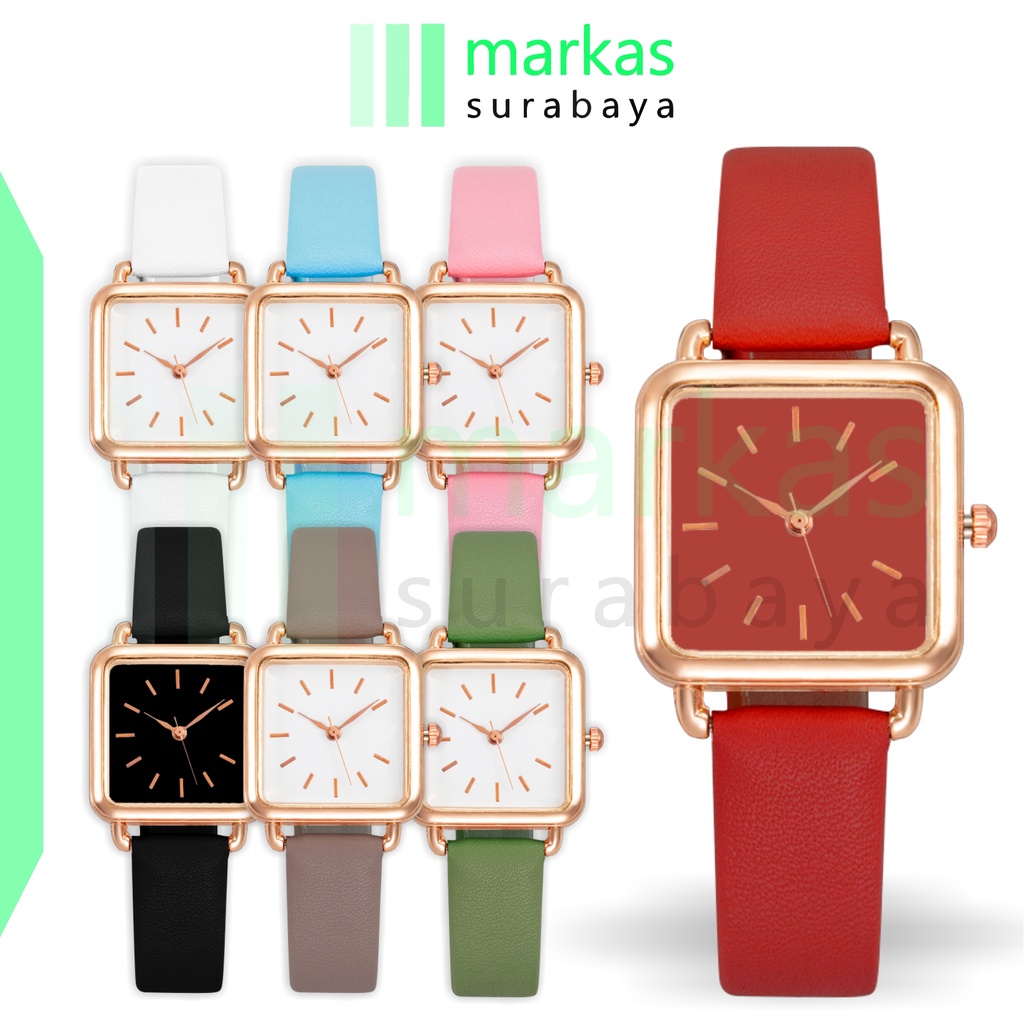 MARKAS - J182 Jam Tangan Analog Watch Petak Casual Korean Fashion