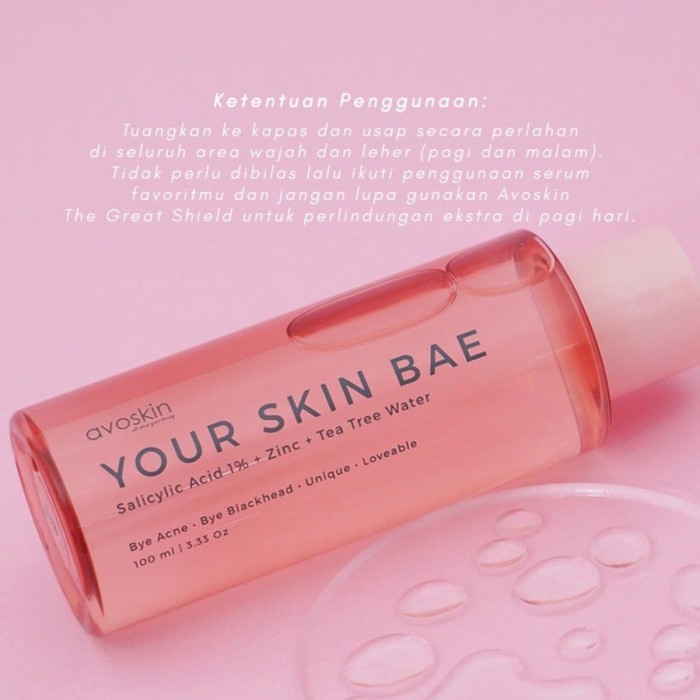 Avoskin Your Skin Bae Toner Salicylic Acid 1% + Zinc + Tea Tree BPOM