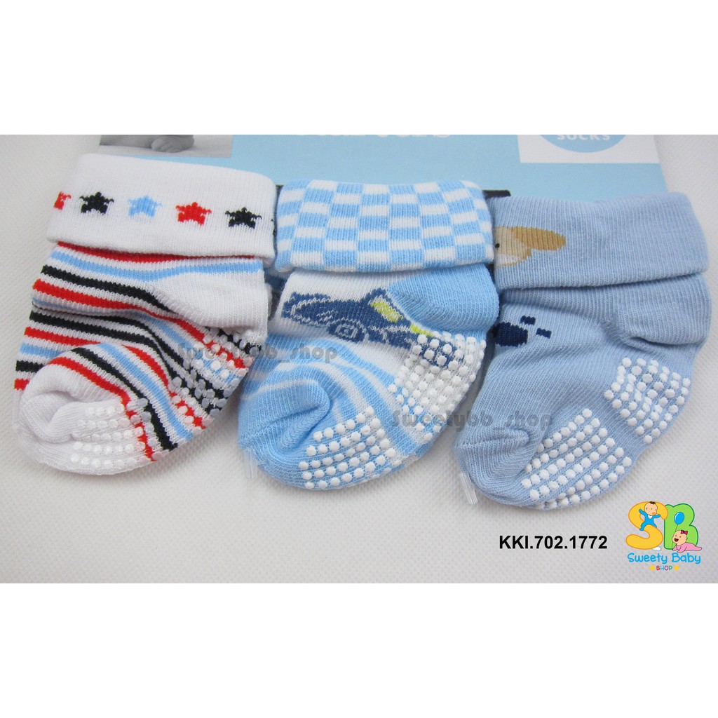 Kaos kaki bayi carte anti selip (isi 3)