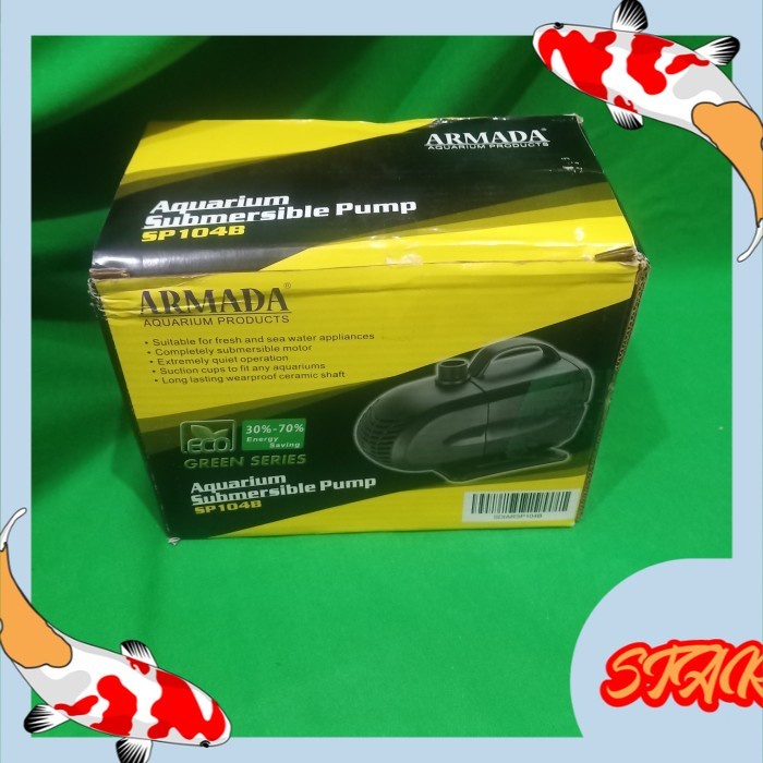 Aquarium Kolam Ikan Pompa Celup Water Pump Armada Sp 104 B