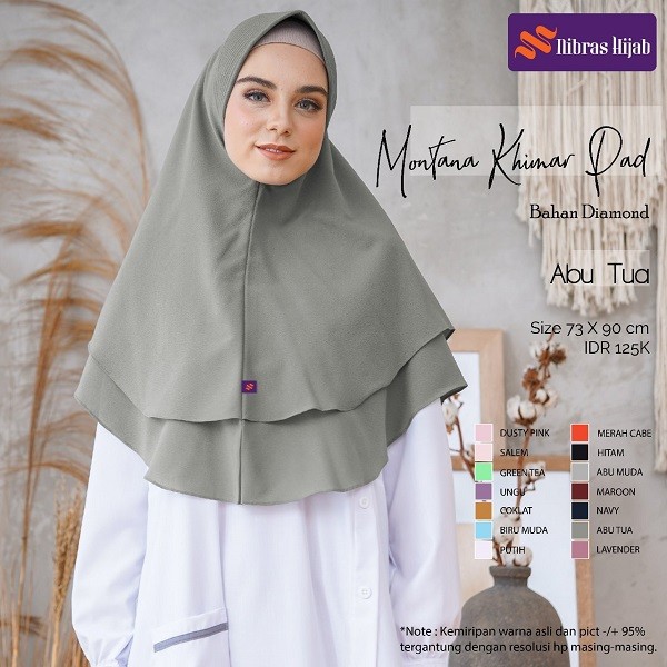 NIBRAS HIJAB MONTANA KHIMAR PAD FASHION MUSLIMAH TERBARU