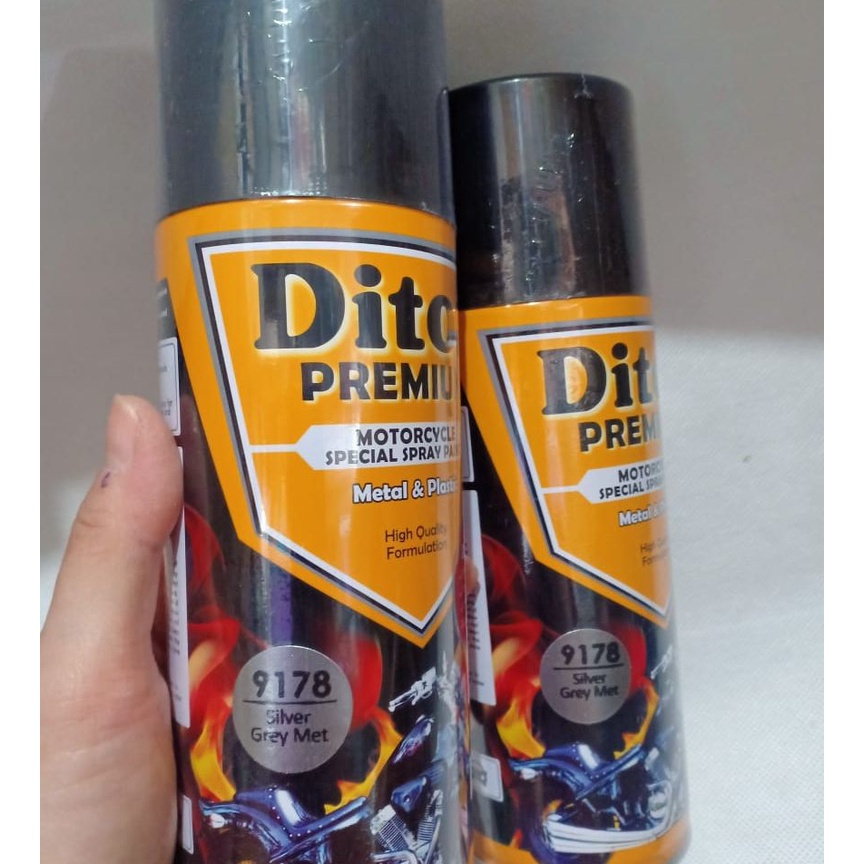 DITON Premium Pilok Pilox Cat Semprot - 9178 Silver Grey Met / Abu Metalik / Silver Abu Metalik (400cc)