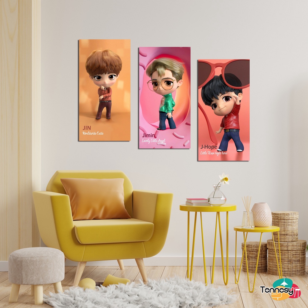 HIASAN DINDING BTS TINYTAN 10x20CM ARMY DECOR WALL DECOR PAJANGAN POSTER DEKORASI DINDING KAMAR RUMAH