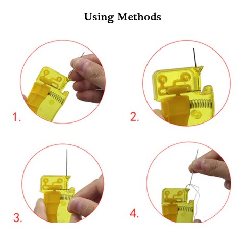 Alat Bantu Jahit Auto Needle Threader Hand Machine - ISY001 - Yellow