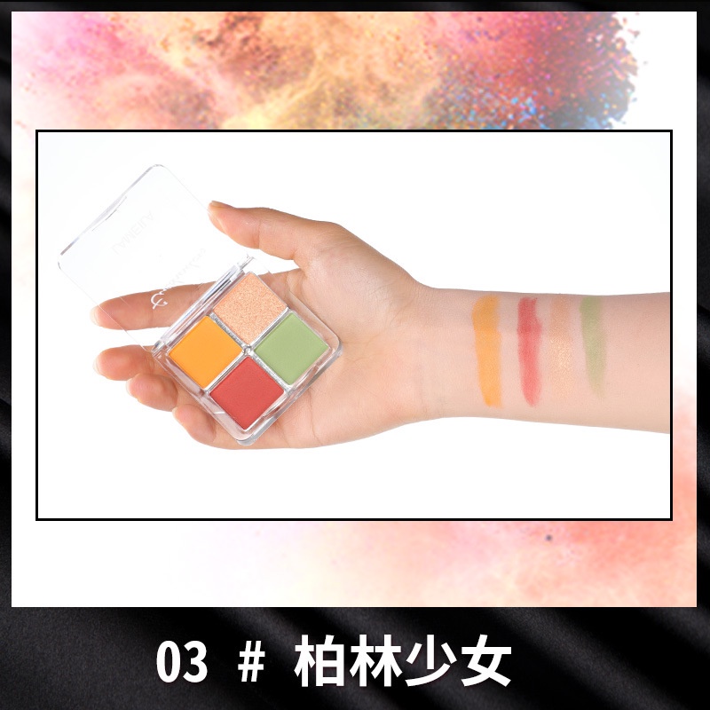 Lameila Eyeshadow Avocado 4 Colours Shimmer Fruit Eyeshadow Palette