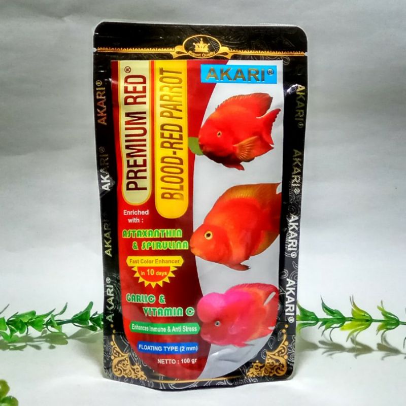 Akari Premium Red Blood Parrot 100 gr pelet 2 mm