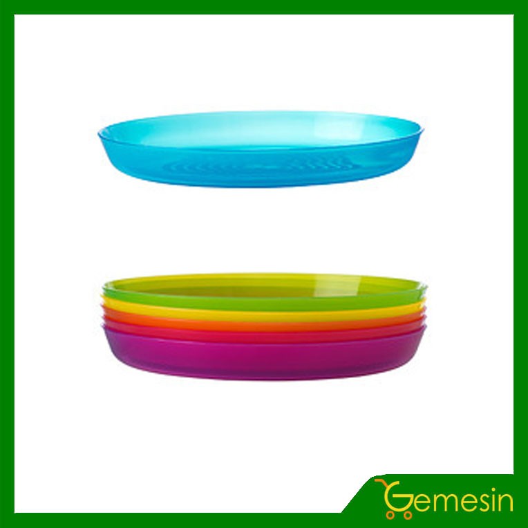 IKEA Kalas Plate - piring plastik warna warni, piring anak