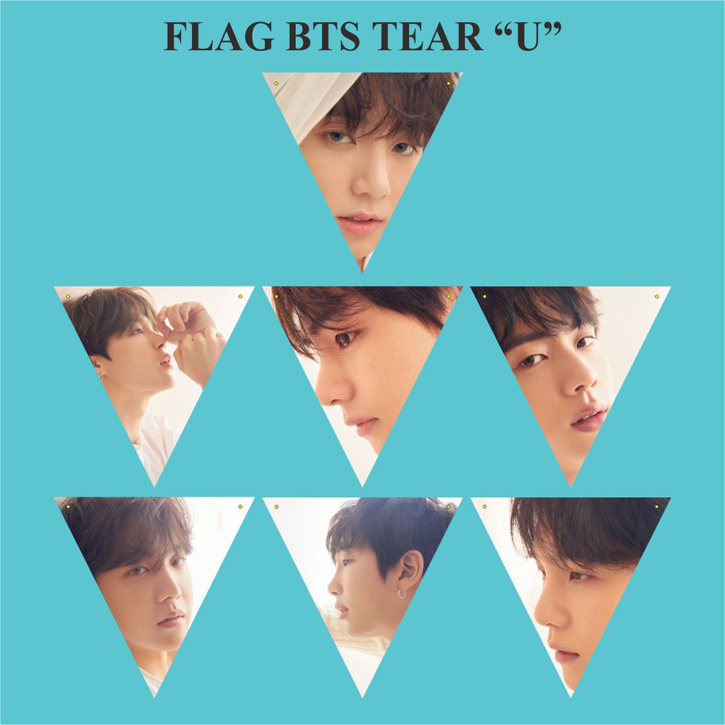 BUNTING FLAG BTS TEAR Bonus Tali Kpop Murah