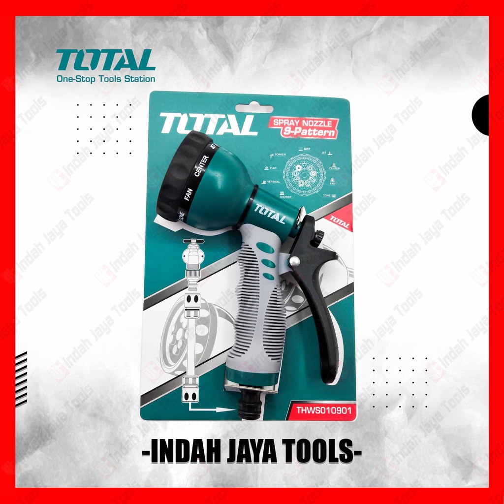 TOTAL THWS010901 Semprotan Air Taman Spray Nozzle Garden Taman Hose Gun Kepala