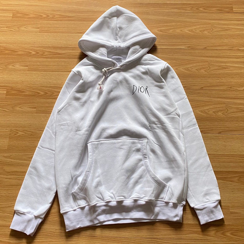HOODIE DIOR SIDE LOGO PUTIH
