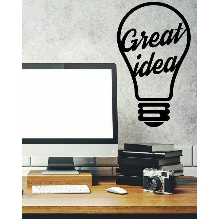 Wall Sticker  Great Idea Stiker  Quote Hiasan Pajangan 