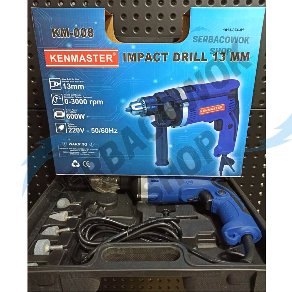 Kenmaster Mesin Bor Impact 13 mm Reversible KM 008 Mesin Bor Koper Tas Termurah Berkualitas